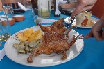 Никуёвый, скажу я вам, завтрак. Или обед. Куй с картошкой и бобами